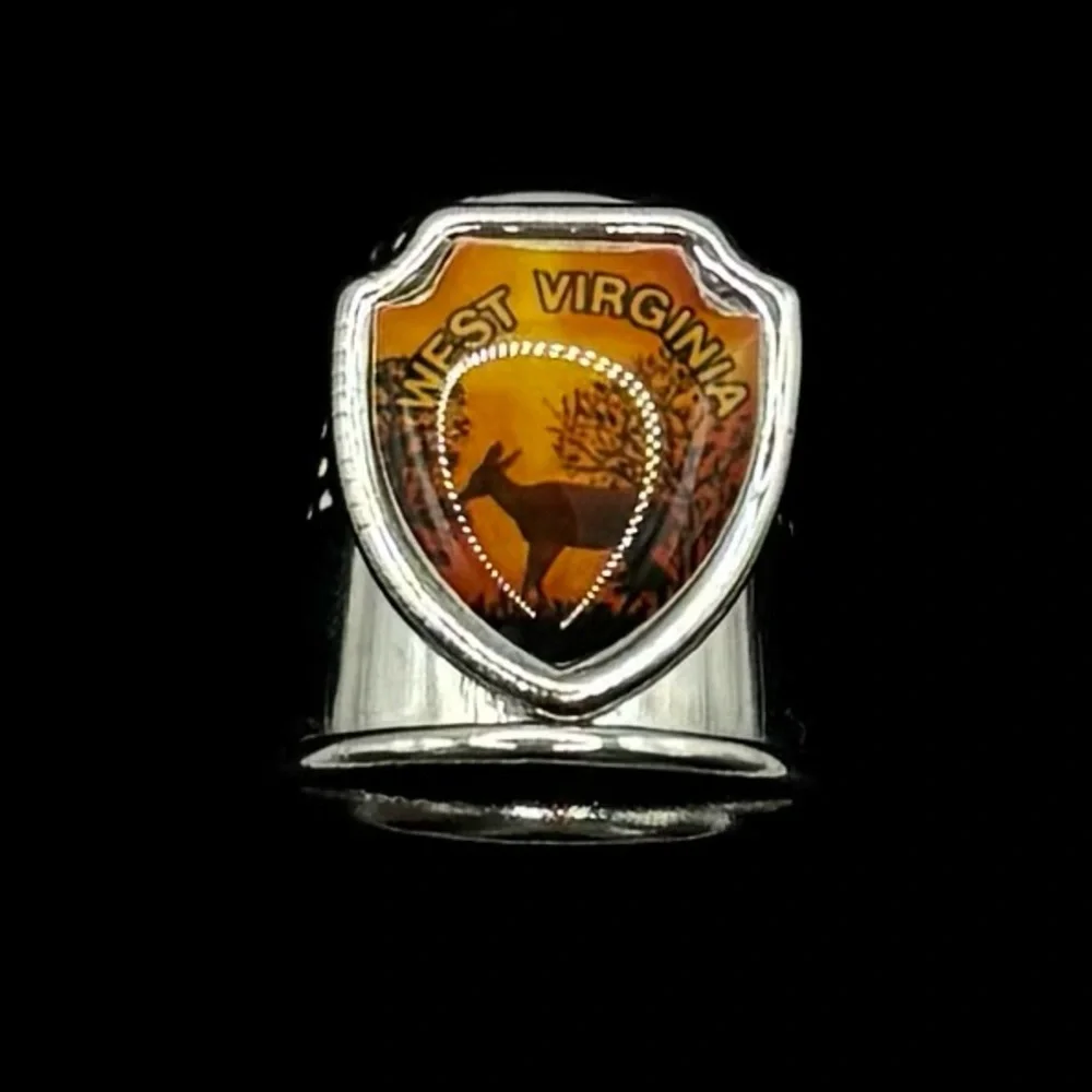 VINTAGE Collectible West Virginia Souvenir Thimble